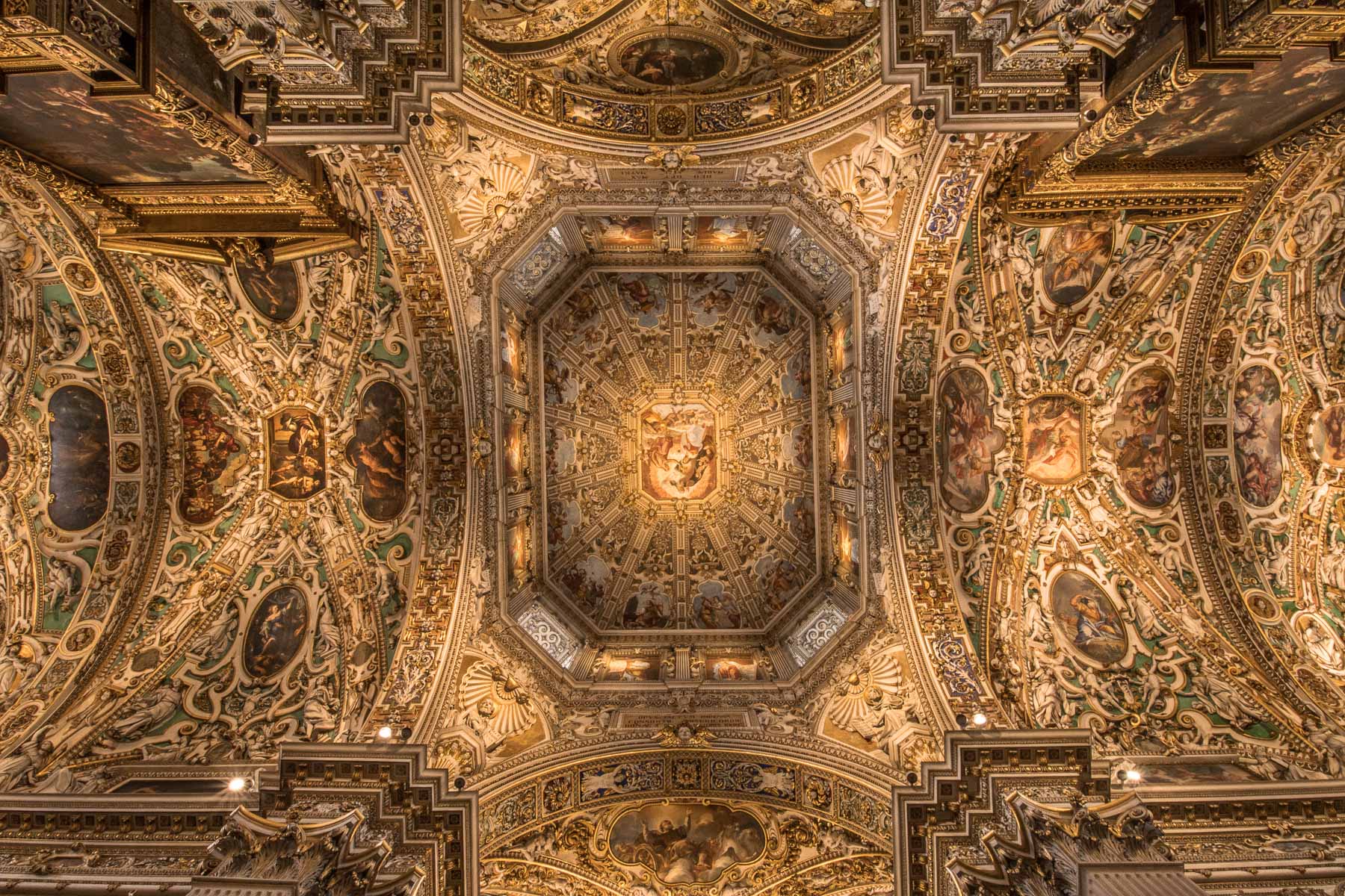 Volta della navata centrale, Basilica di Santa Maria Maggiore,  Bergamo