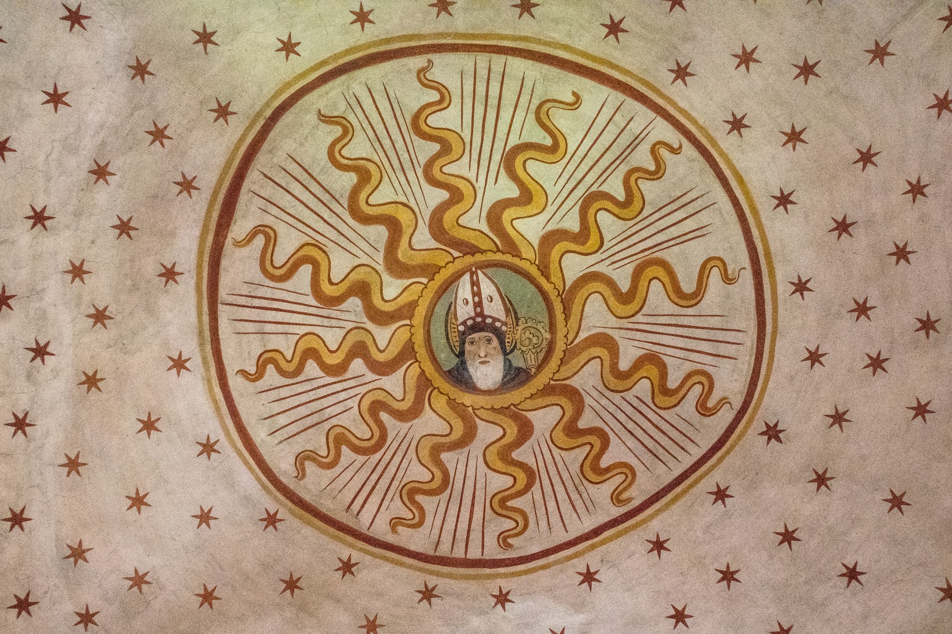 Affreschi quattrocenteschi della Chiesa di Sant’Antonio. Particolare della volta. Eremo di S.Alberto di Butrio