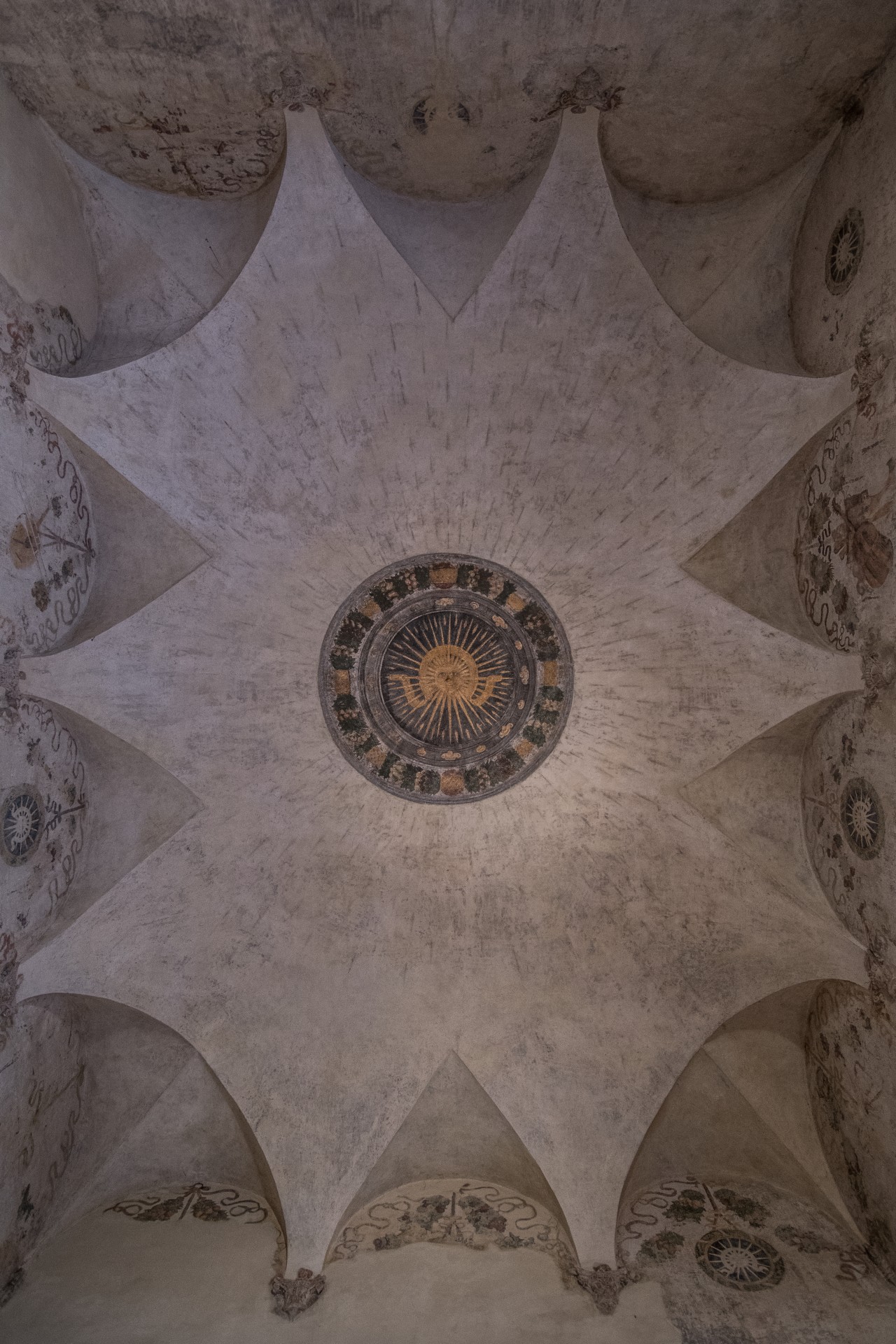 Camera del sole. Palazzo di San Sebastiano. Particolare della volta. Mantova