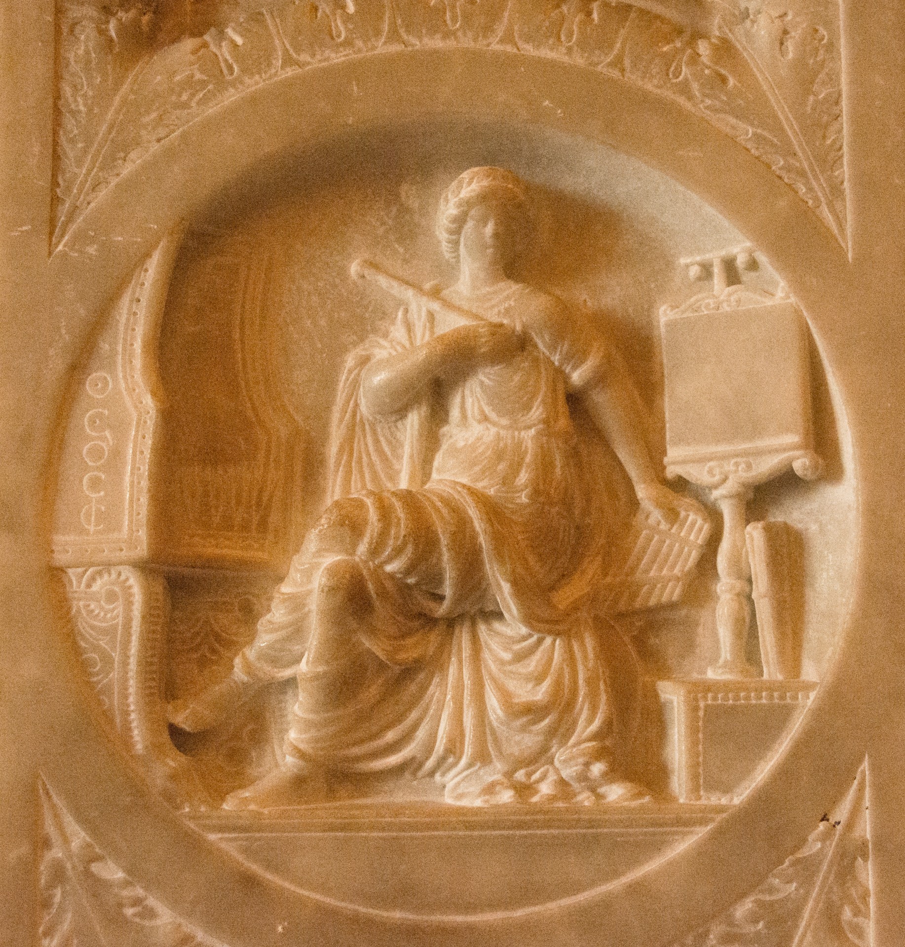 Studiolo di Isabella d’Este, Palazzo Ducale, Mantova. Particolare di un bassorilievo