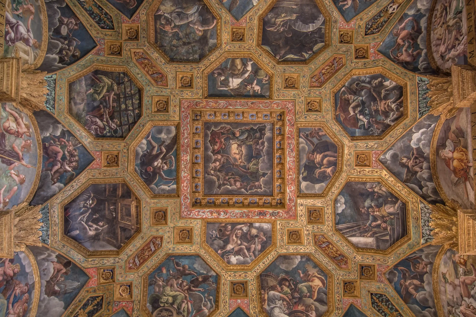 Volta e lunette. Camera di Amore e Psiche. Giulio Romano. Palazzo Te. Mantova