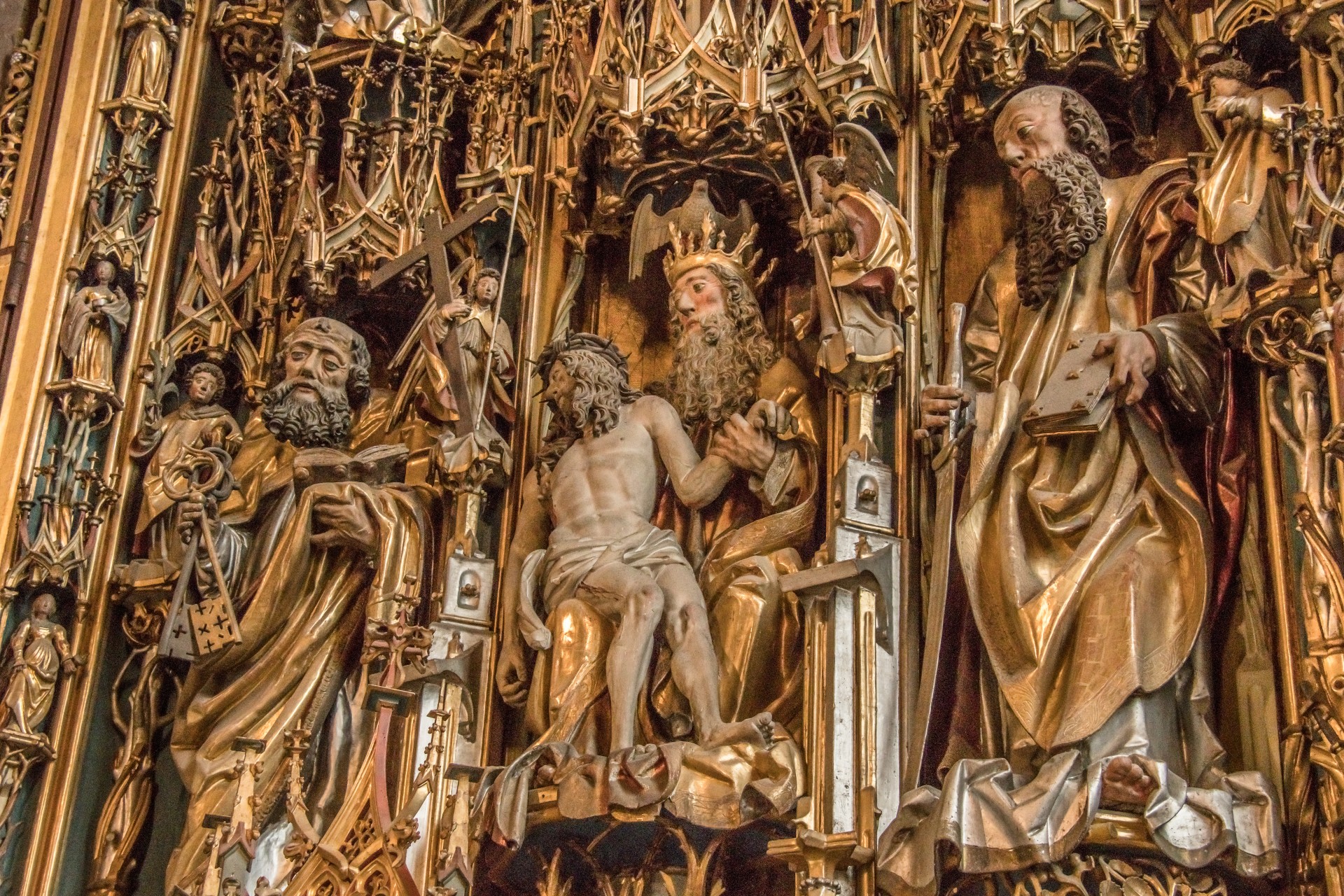 Particolare dell’altare di Schnatterpeck, chiesa parrocchiale di Maria Assunta, Lana di Sotto
