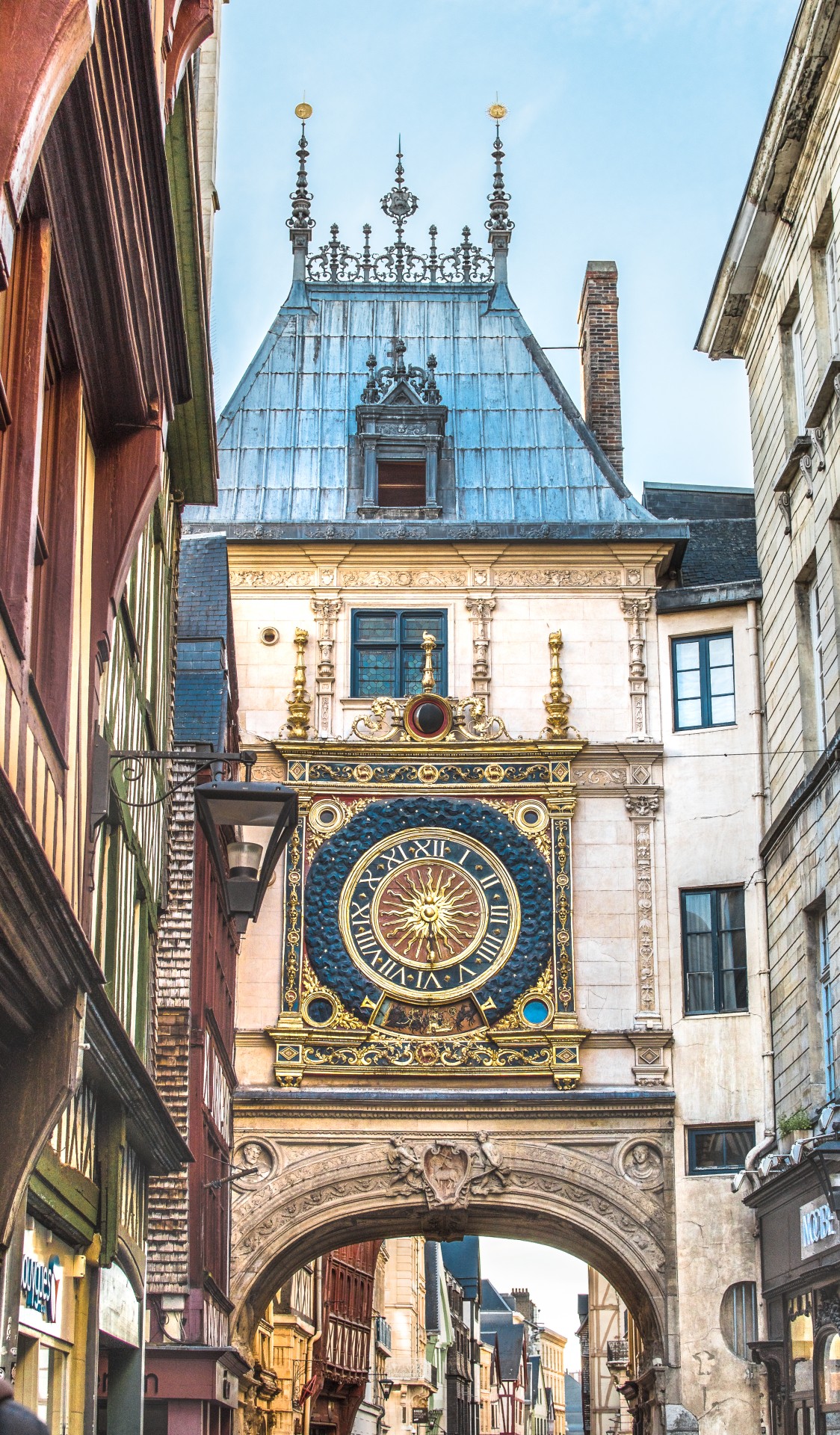 Il Gros Horloge, Rouen, Normandia
