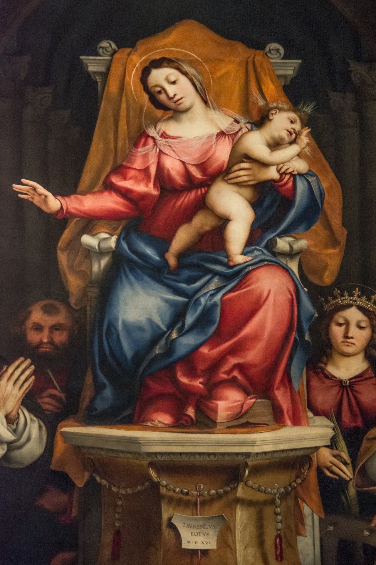 Lorenzo Lotto,  Pala Martinengo, olio su tavola, 1513 – 1516particolare