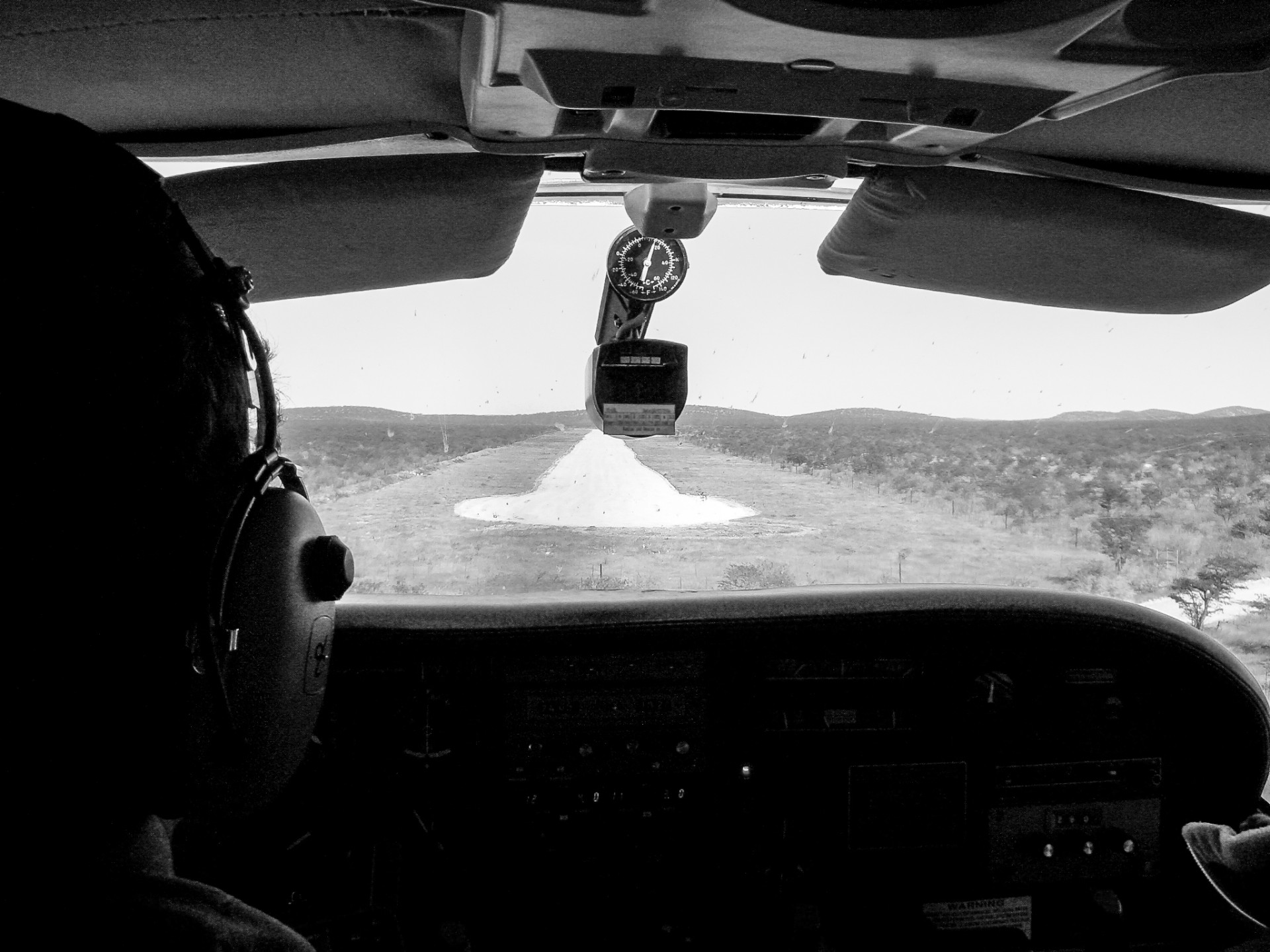 Volo cessna. Atterraggio nel Damaraland, Namibia
