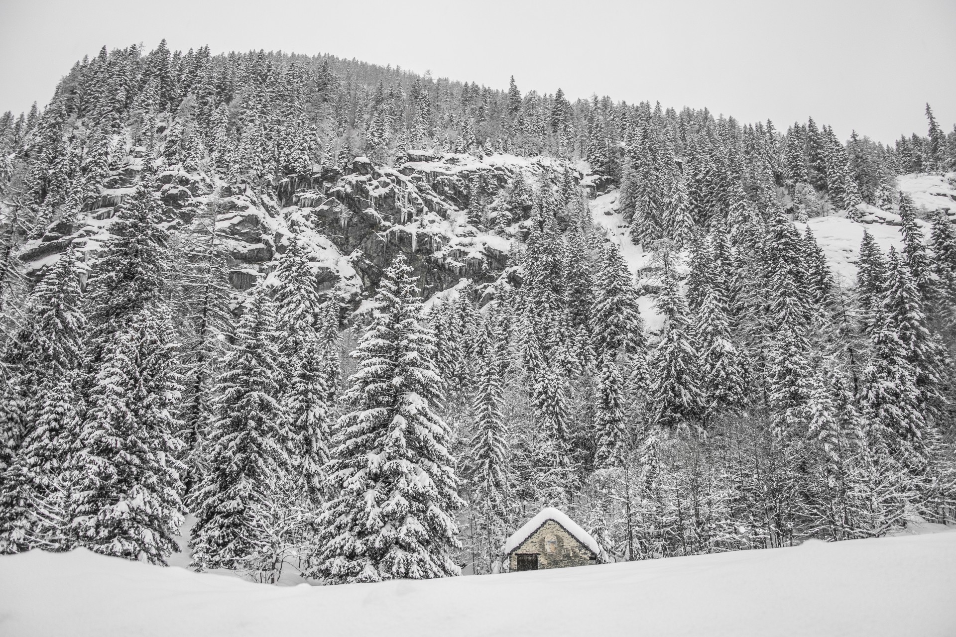 Paesaggio innevato, Val Formazza