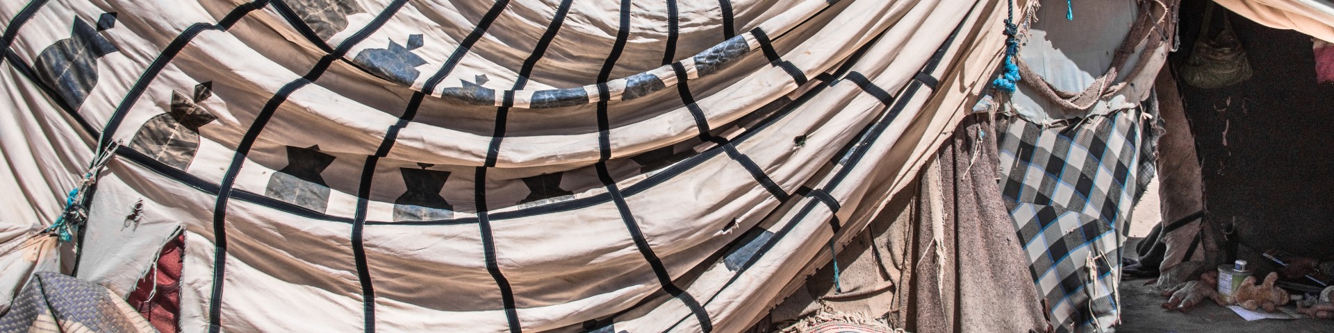 Tenda in un villaggio nomade di Merzouga, Marocco