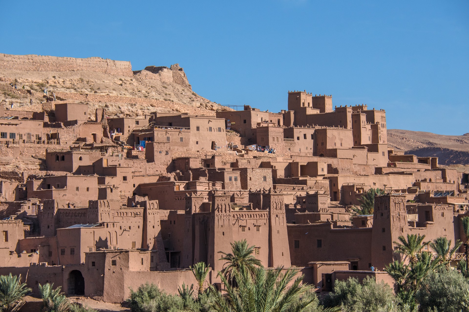 La Kasbah di Ait Ben Haddou, patrimonio Unesco. Città fortificata lungo l’antica rotta carovaniera tra il deserto del Sahara e la città di Marrakech. Ouarzazate, Marocco