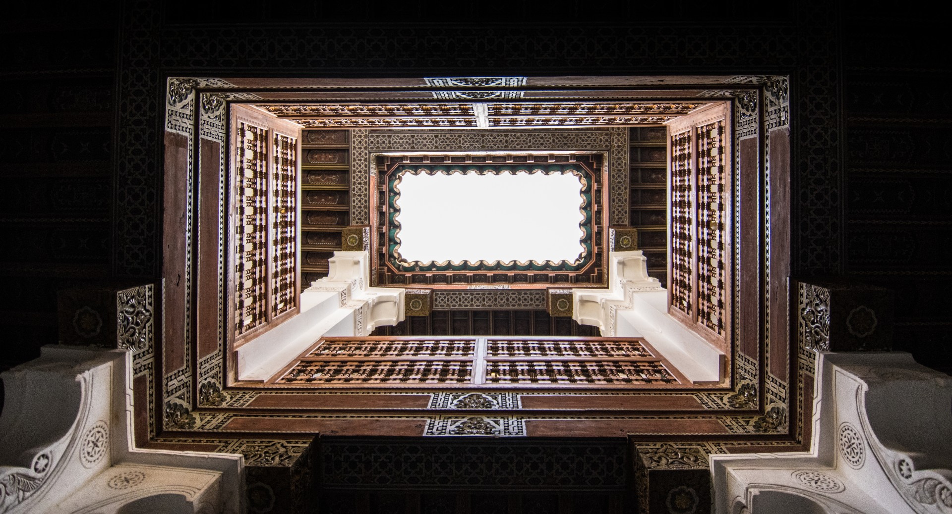 Scuola coranica. Particolare di un patio. Marrakech, Marocco