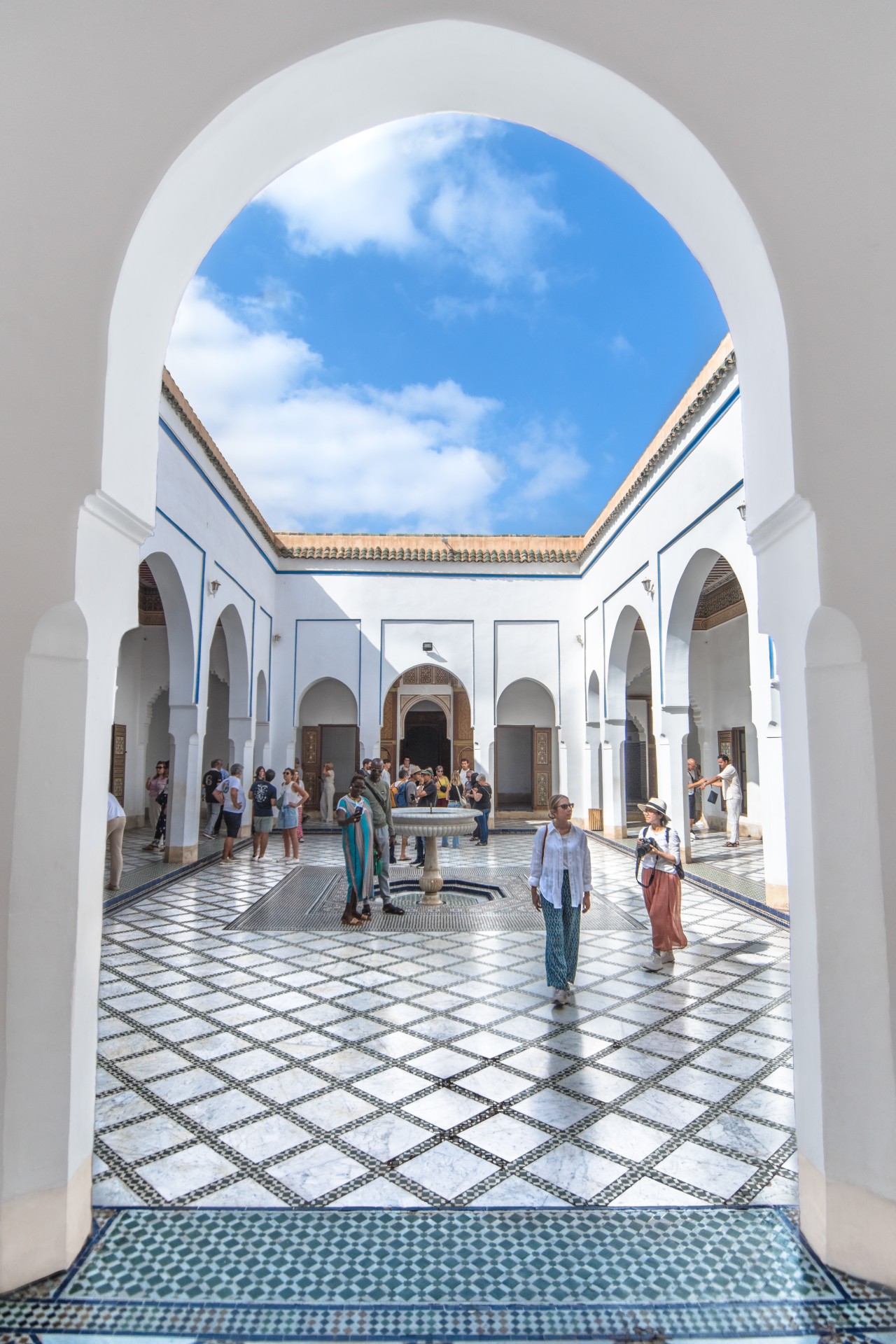 Palazzo Bahia, Marrakech. Particolare di un cortile interno.