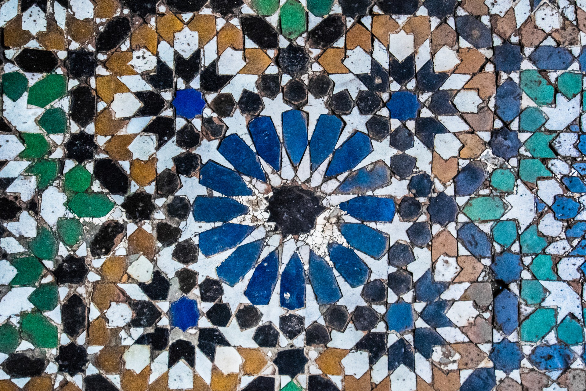 Palazzo Bahia, Marrakech. Particolare della pavimentazione.