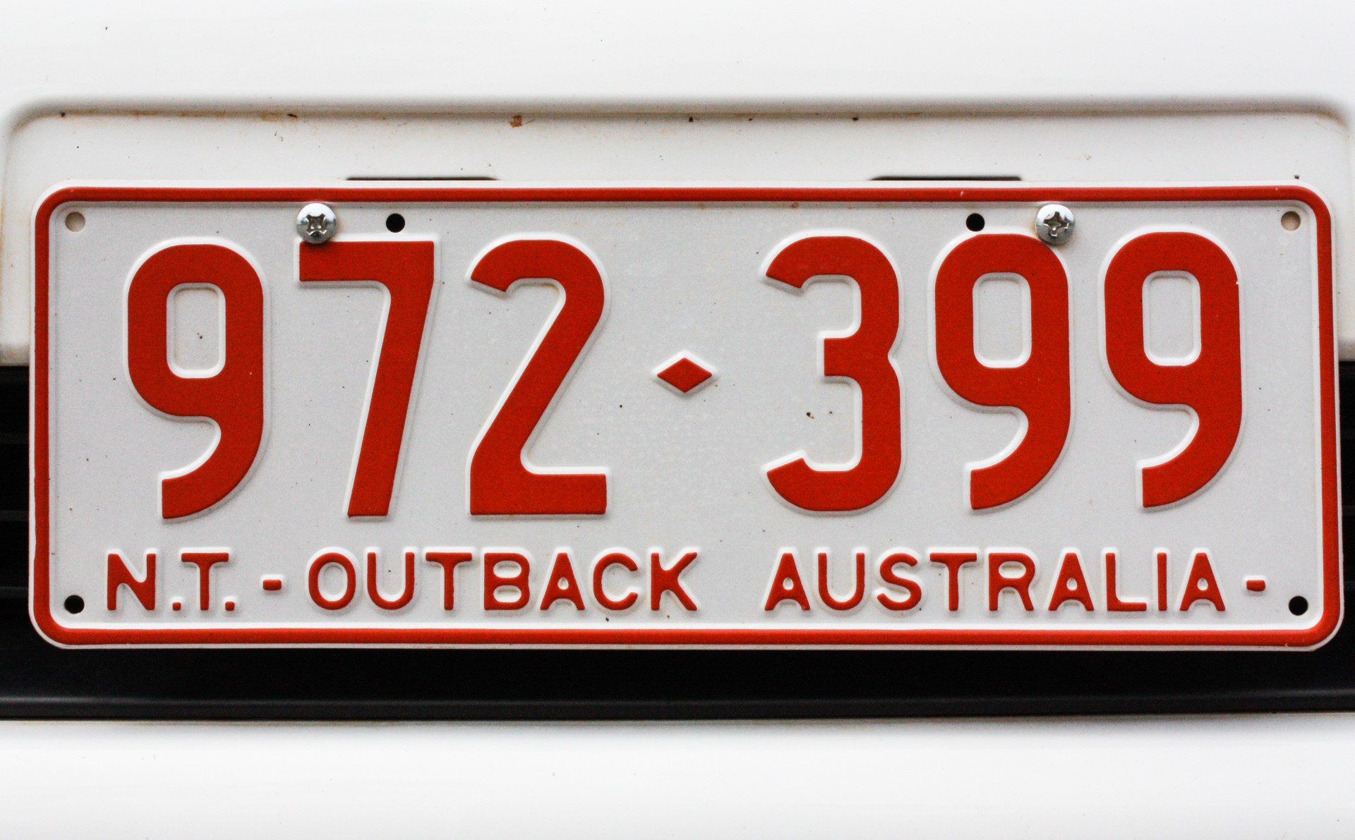 Targa di un roadtrain, Outback australiano