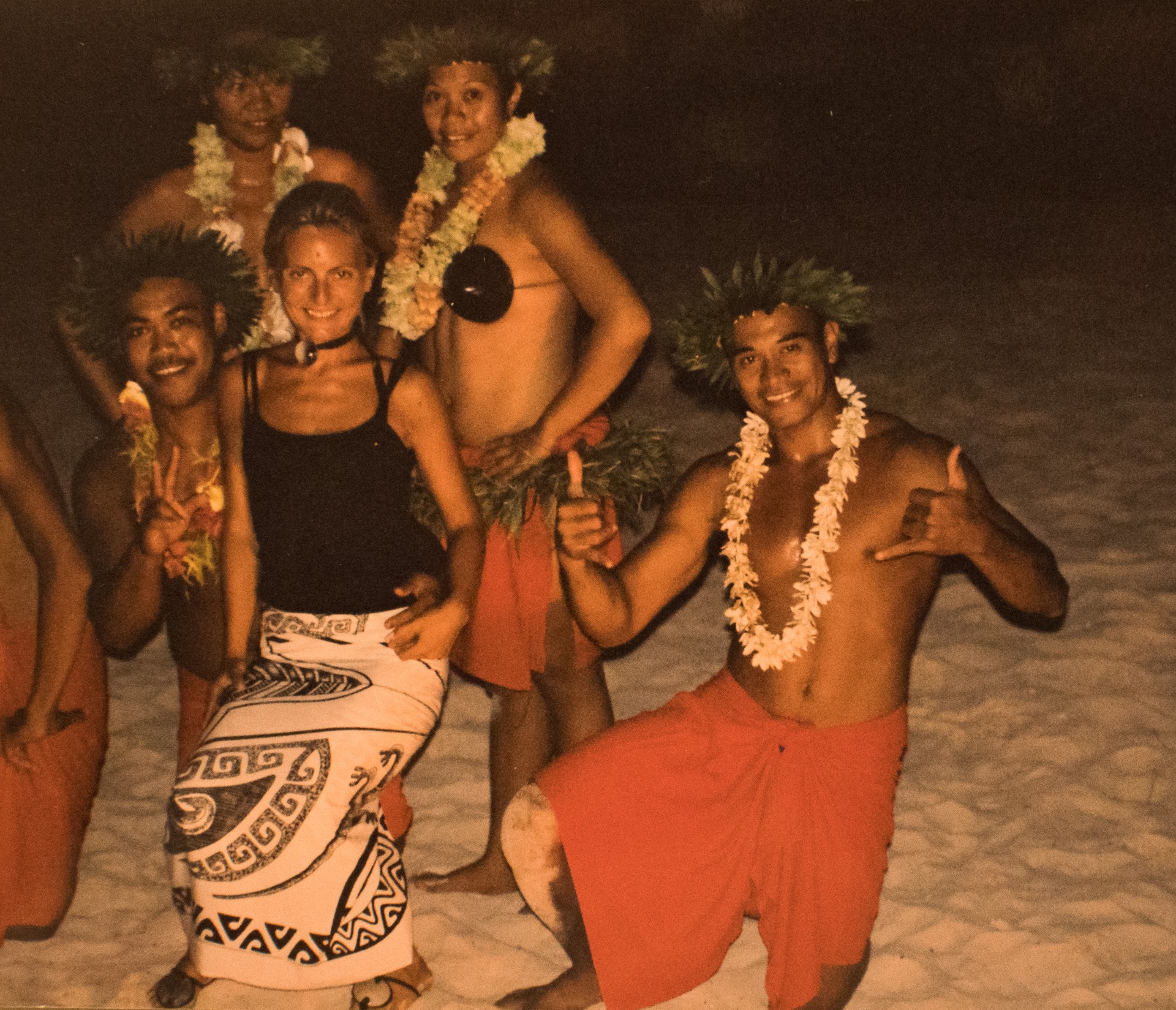 Serata con danze polinesiane, Bora Bora, Polinesia Francese