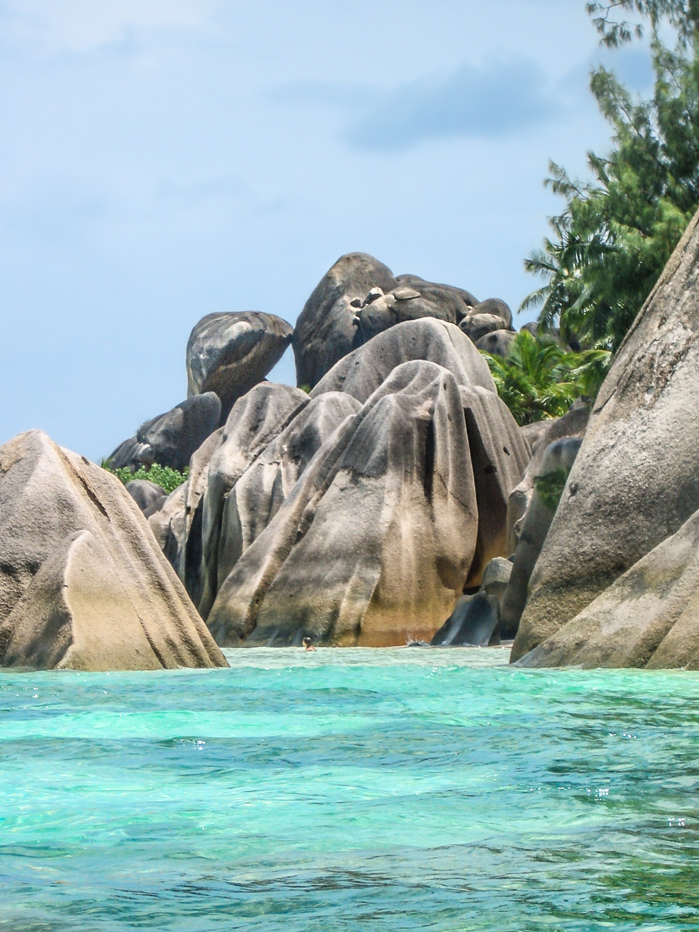I massi granitici di Anse Source d’Argent. Isola di La Digue, Seychelles