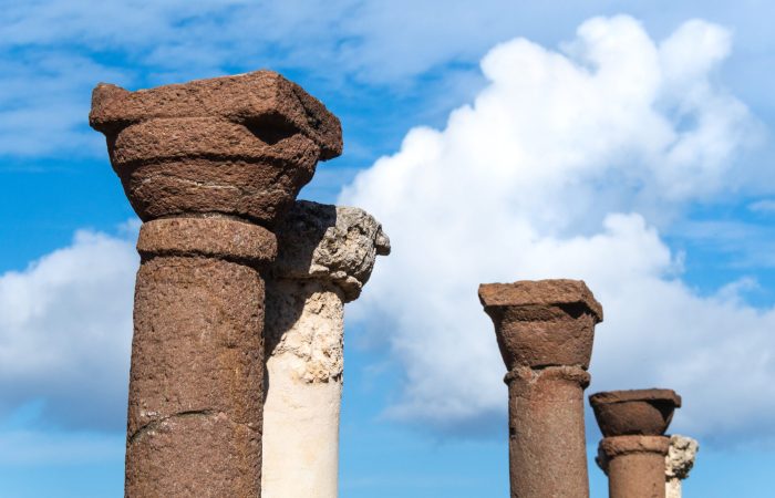 Colonne romane nell’area archeologica di Turris Libisonis a Porto Torres