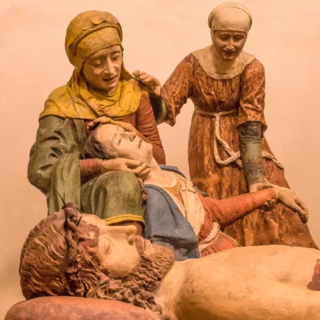 La deposizione della scuola del Mantegna